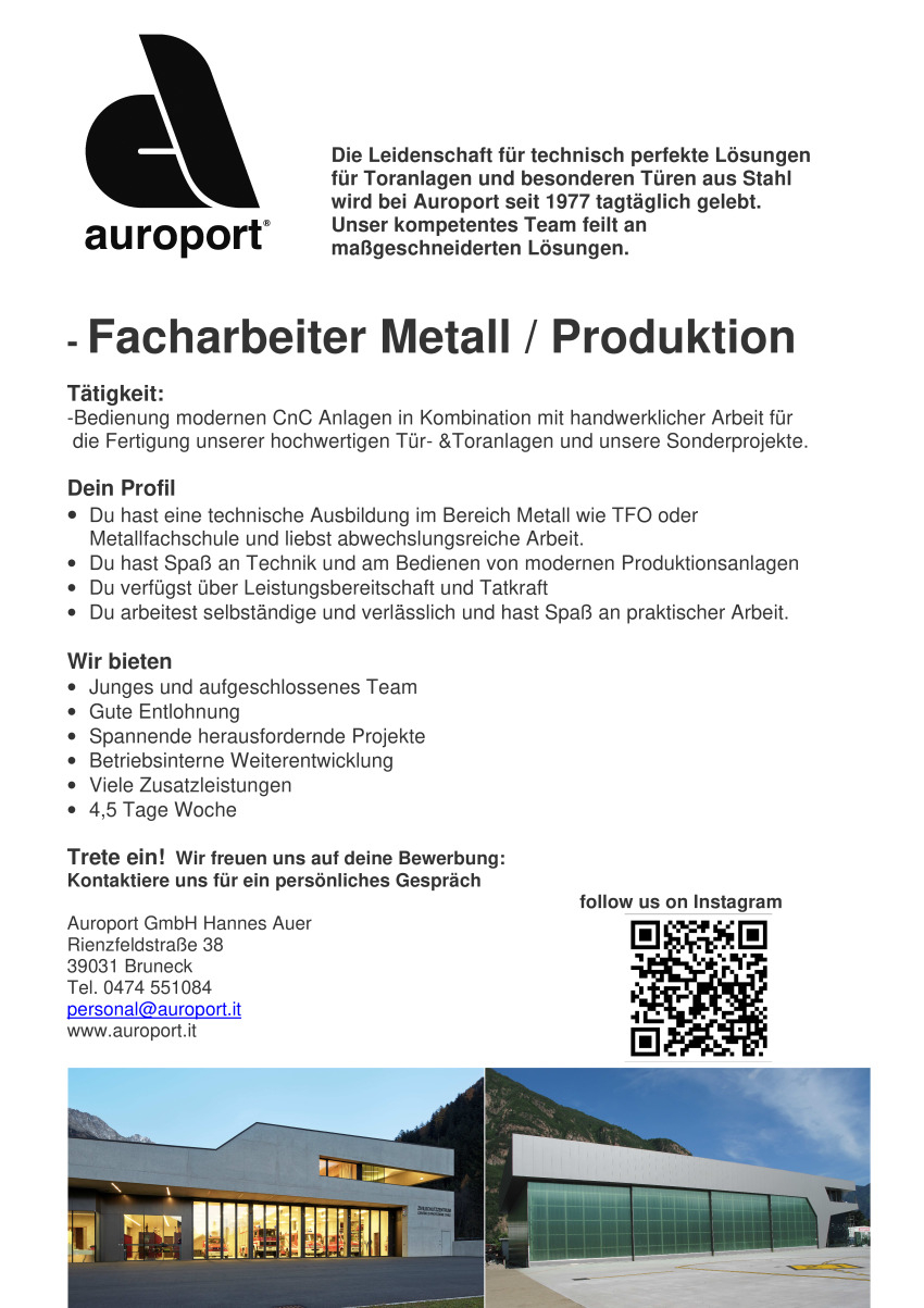 Facharbeiter Metall / Produktion (m/w/d)