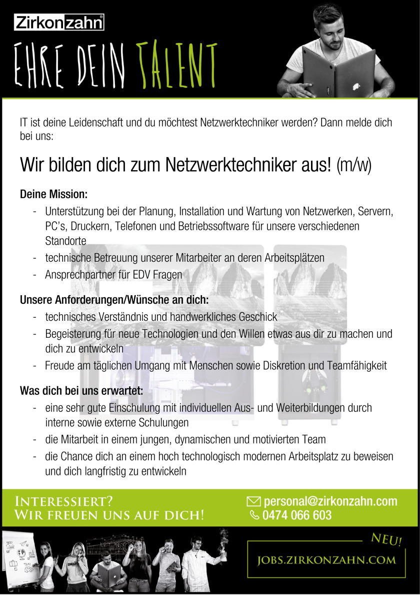Netzwerktechniker / Systemadministrator (m/w)