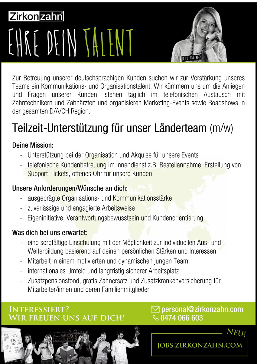 Teilzeit-Unterstützung für unser Länderteam (m/w)