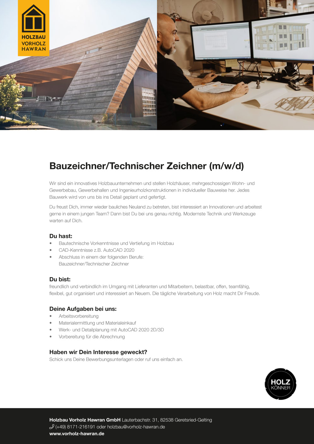 Bauzeichner / Technischer Zeichner (m/w/d)