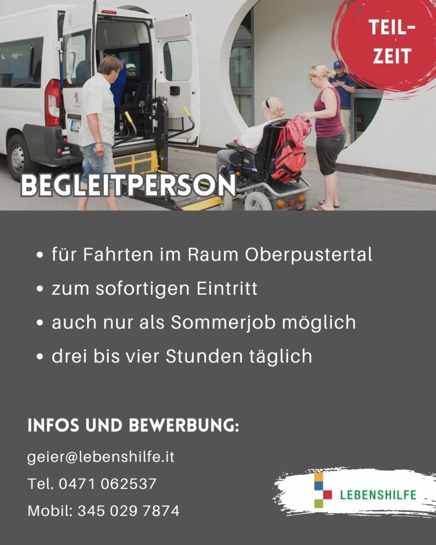 Begleitperson für Fahrten von Menschen mit Behinderung (m/w/d)