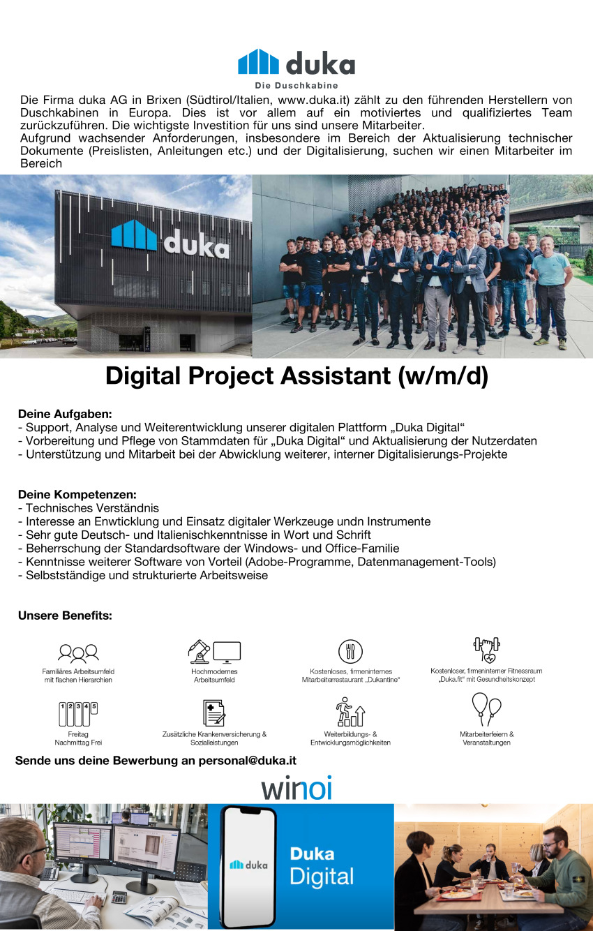 Digital Project Assistant (w/m/d)