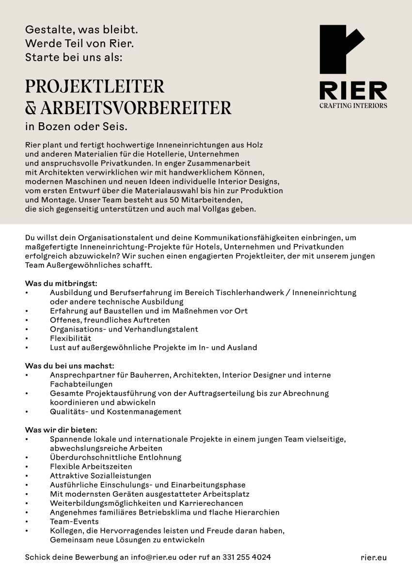 Projektleiter & Arbeitsvorbereiter (m/w/d)