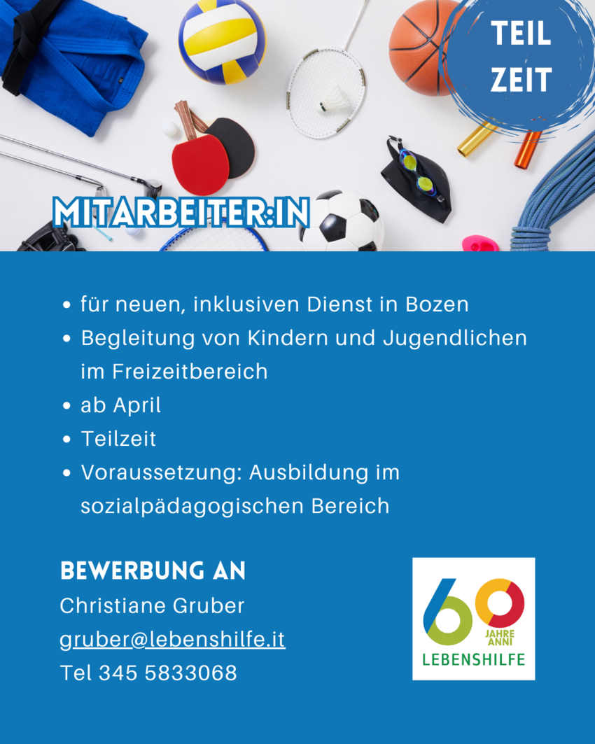 Mitarbeiter:in für neuen, inklusiven Dienst
