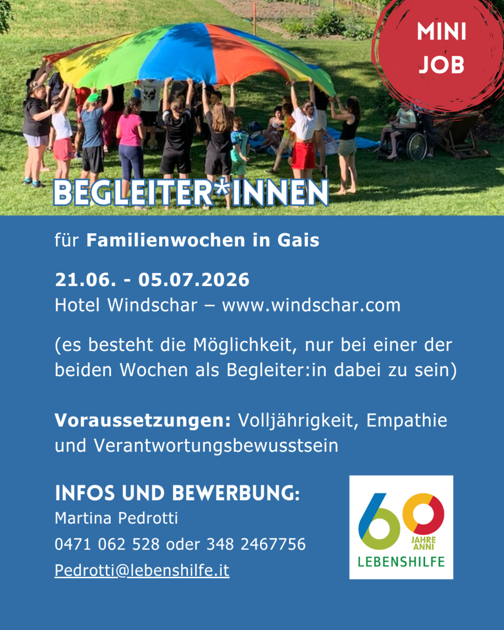 Begleiter:innen für Familienwochen