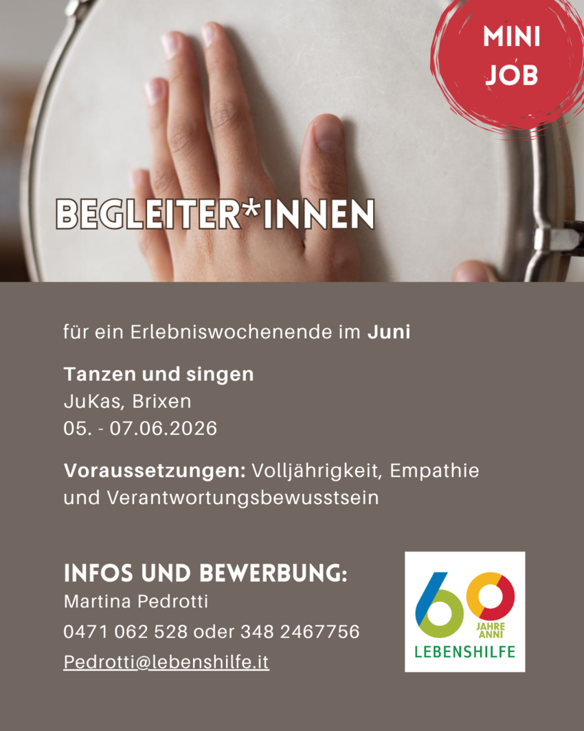 Begleiter:in Erlebniswochenenden (m/w/d)