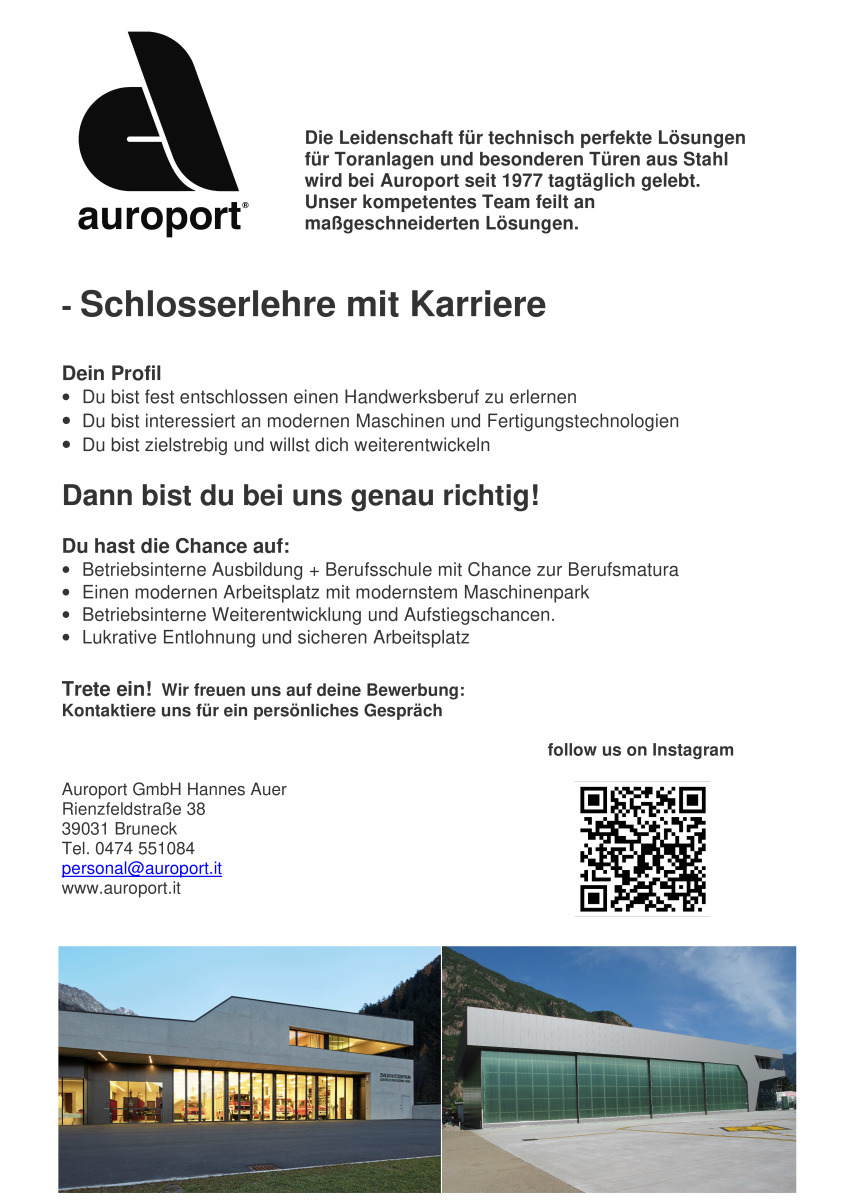 Schlosserlehre mit Karriere (m/w/d)