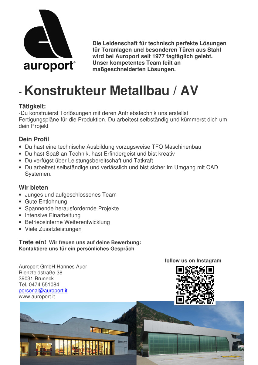 Konstrukteur Metallbau / AV (m/w/d)