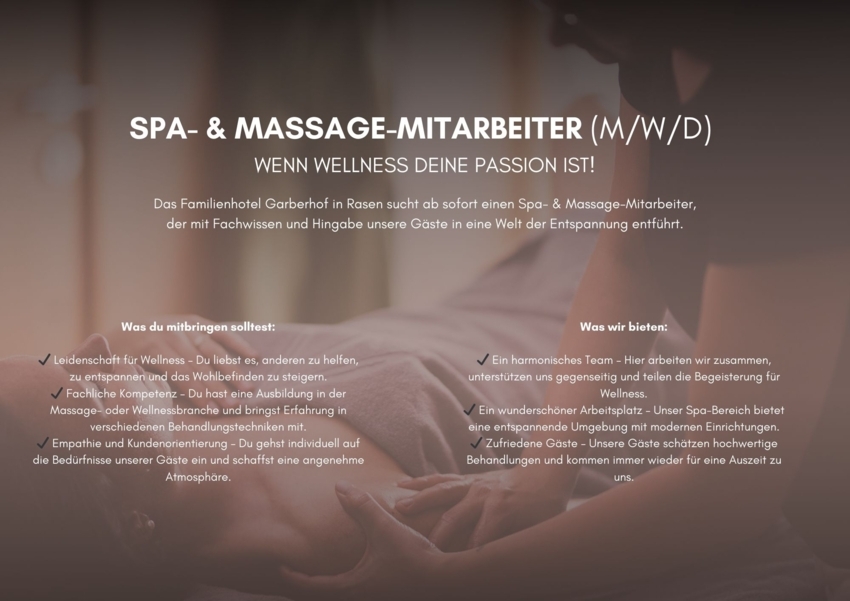 Spa- & Massage-Mitarbeiter (m/w/d)