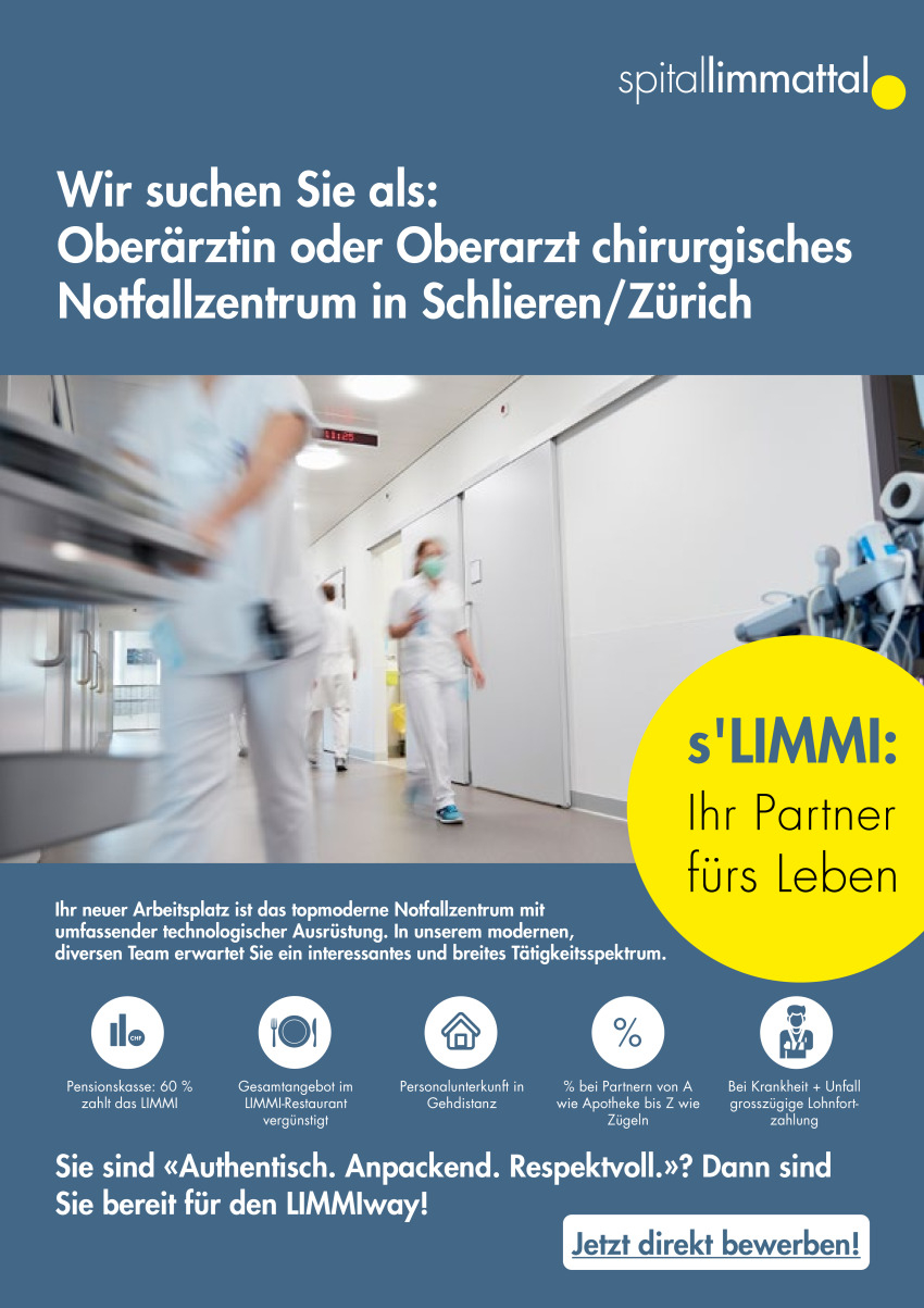 Oberärztin / Oberarzt chirurgisches Notfallzentrum