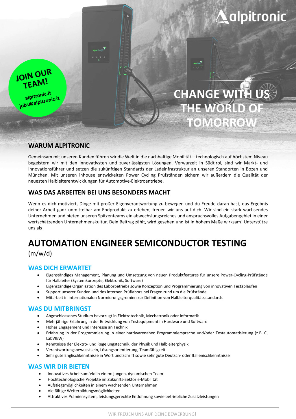 Automation Engineer Semiconductor Testing (m/w/d)