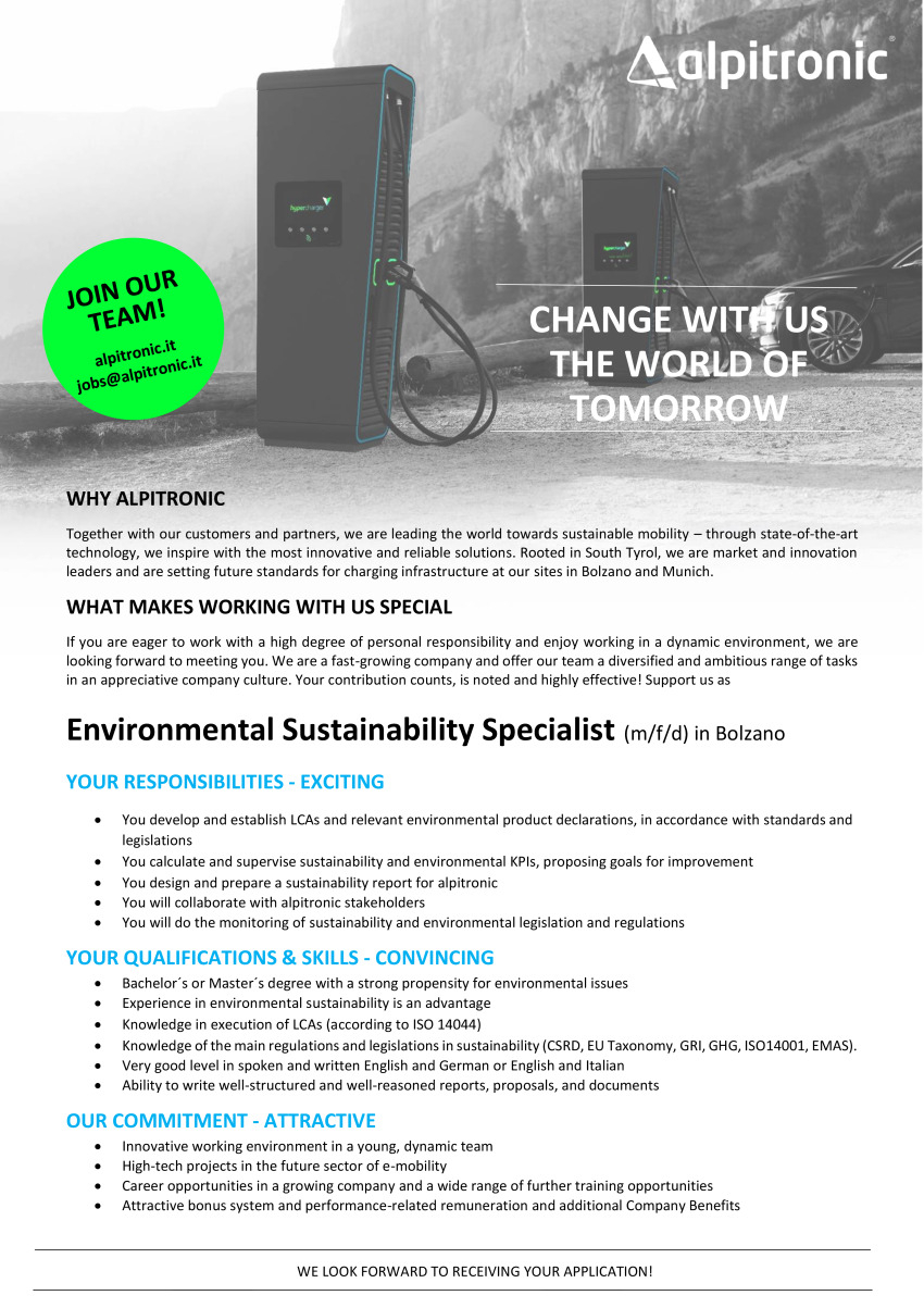 Environmental Sustainability Specialist (m/f/d)