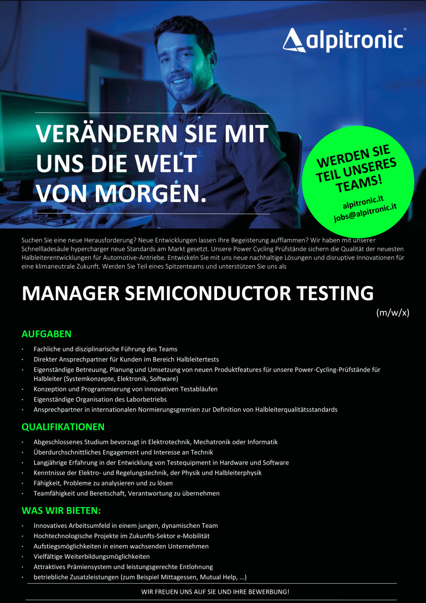 Manager Semiconductor Testing (m/w/x)