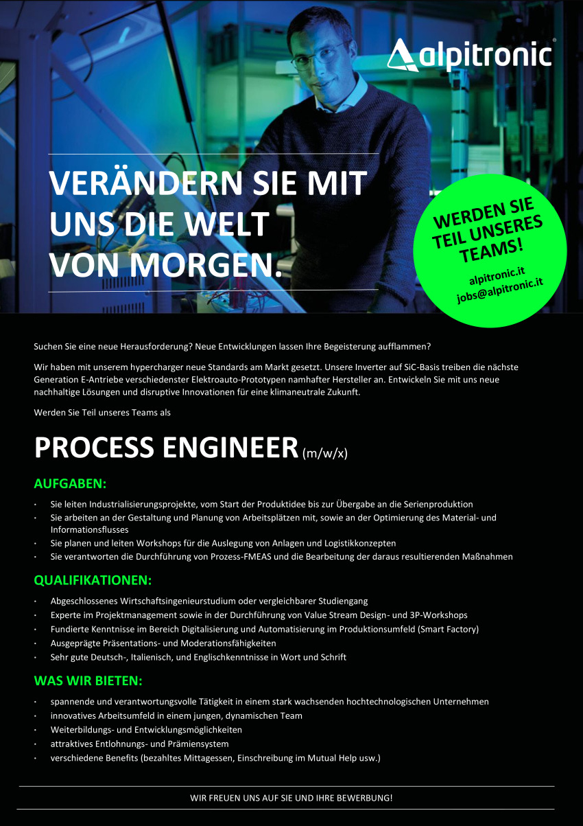 Process Engineer (m/w/x)