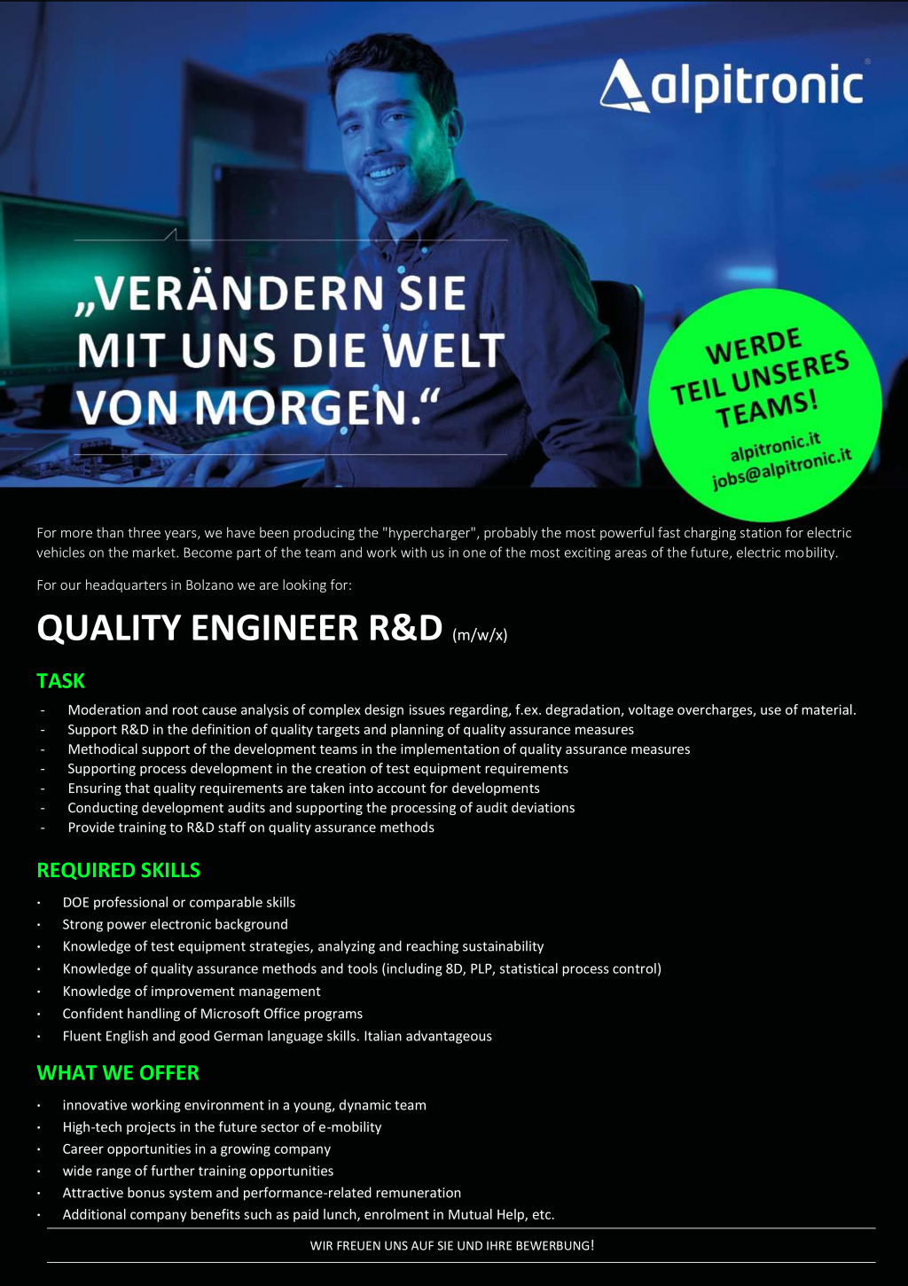 Quality Engineer R&D (m/w/x)