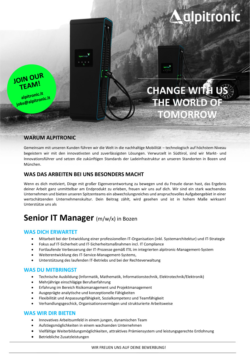 Senior IT Manager (m/w/x)