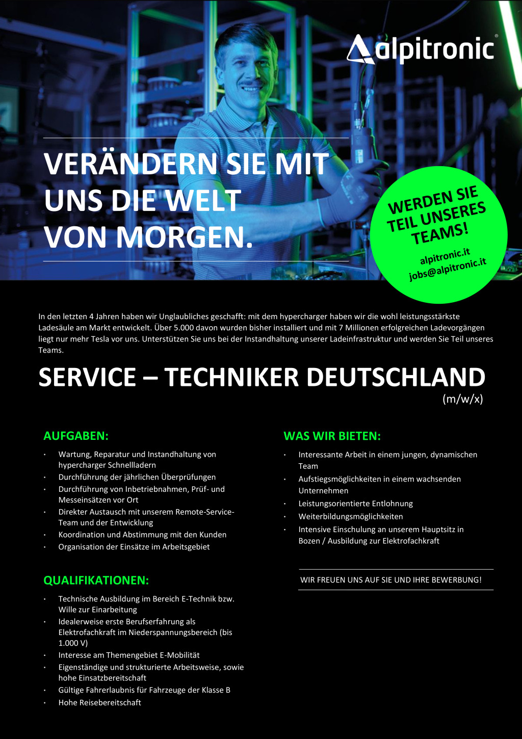 Service - Techniker Deutschland (m/w/x)