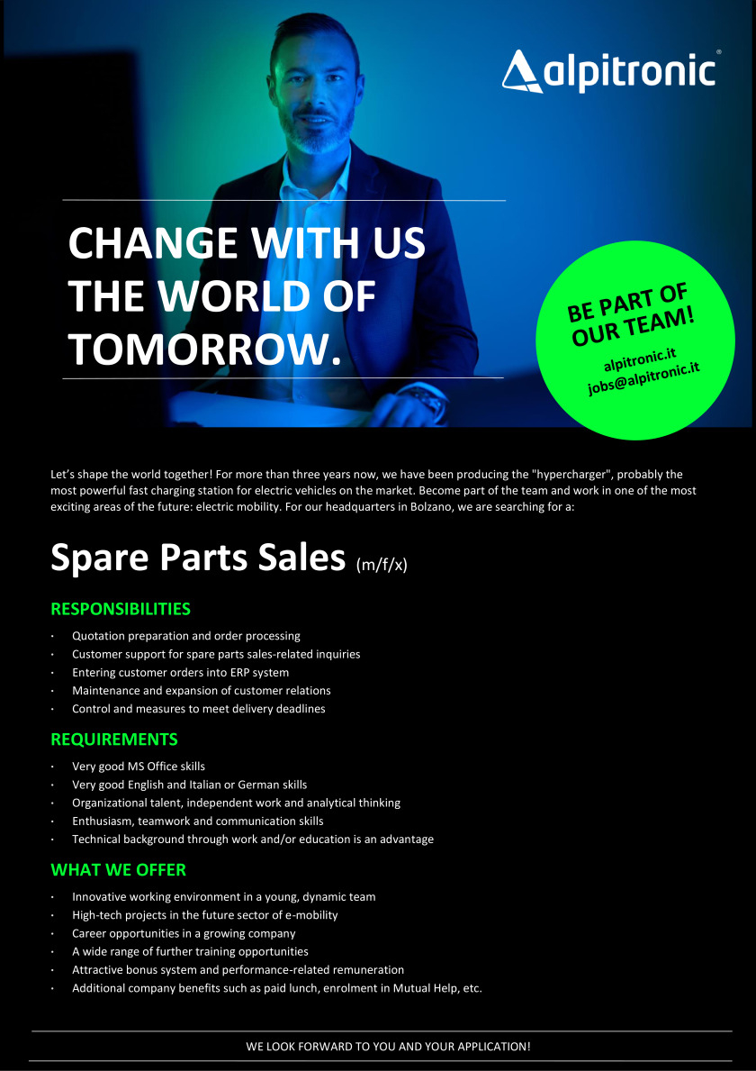 Spare Parts Sales (m/f/x)