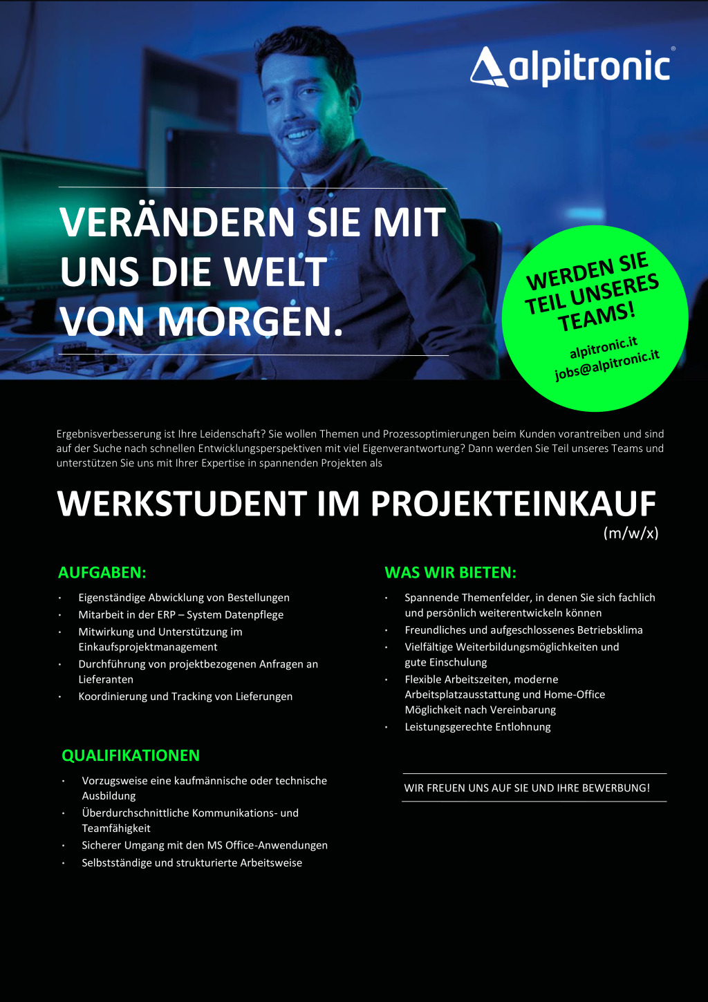 Werkstudent im Projekteinkauf (m/w/x)