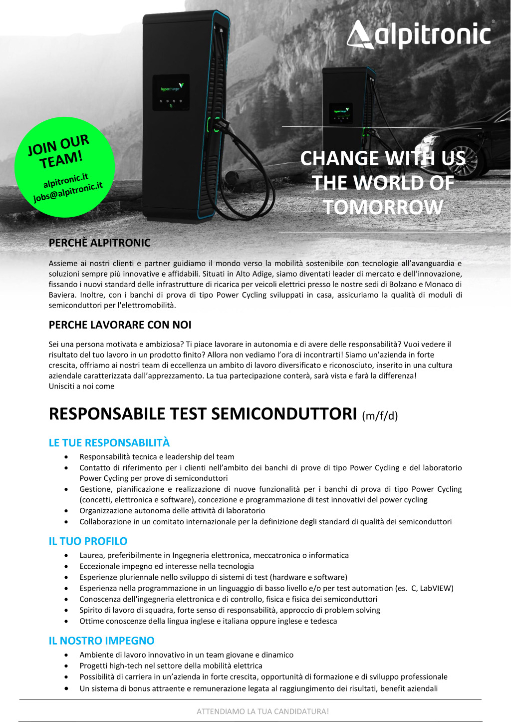 Responsabile Test Semiconduttori (m/f/d)