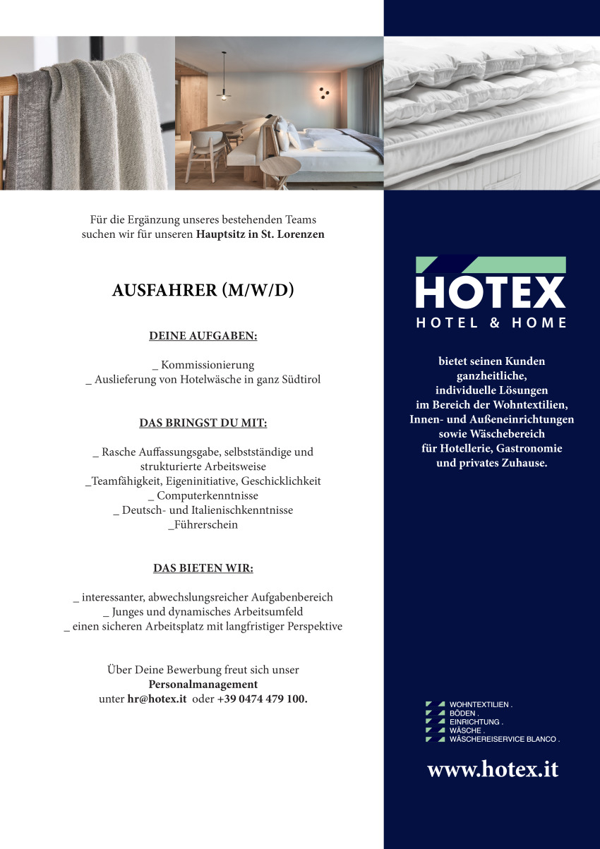 HOTEX Ausfahrer (m/w/d)