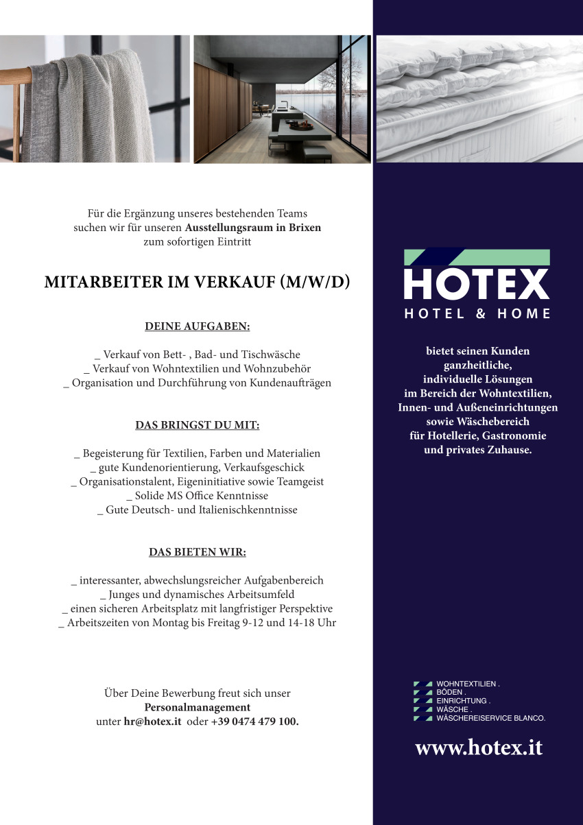 Mitarbeiter im Verkauf (m/w/d)