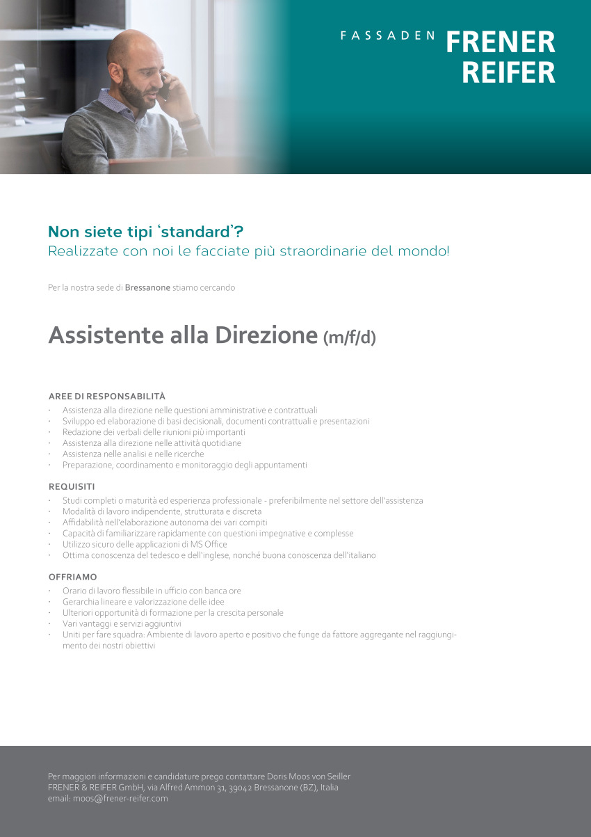 Assistente alla Direzione (m/f/d)