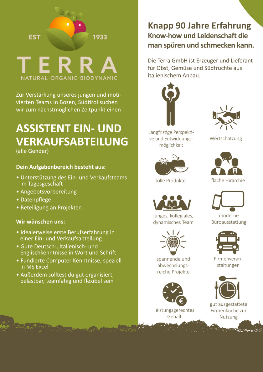 Assistent/in der Ein- und Verkaufsabteilung (m/w/d)