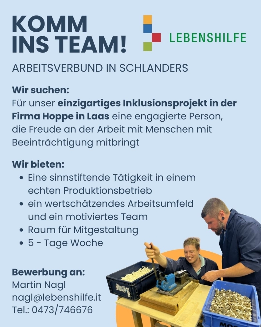 Mitarbeiter*in für Hoppe-Projekt