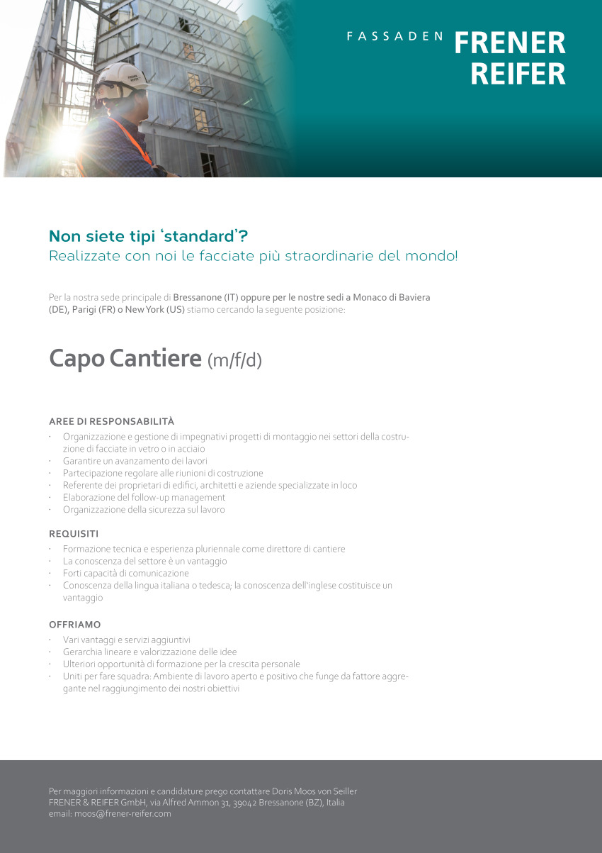 Capo Cantiere (m/f/d)