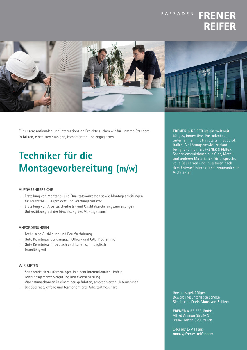 Techniker für die Montagevorbereitung (m/w)