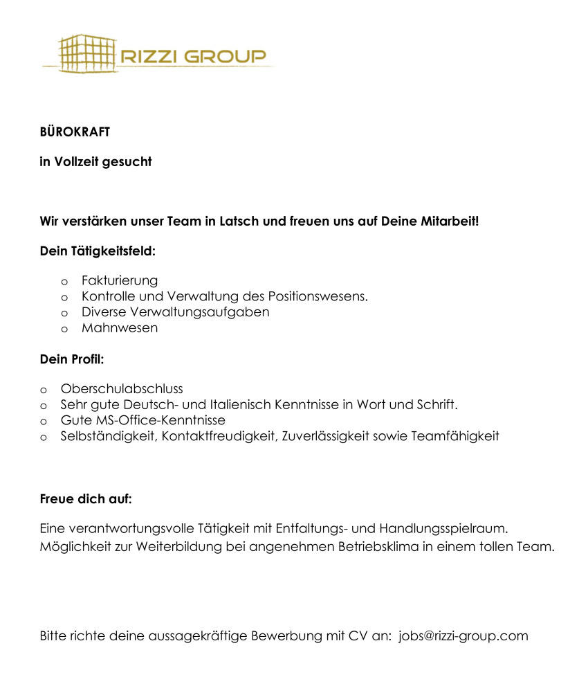 Verwaltungsmitarbeiter/in
