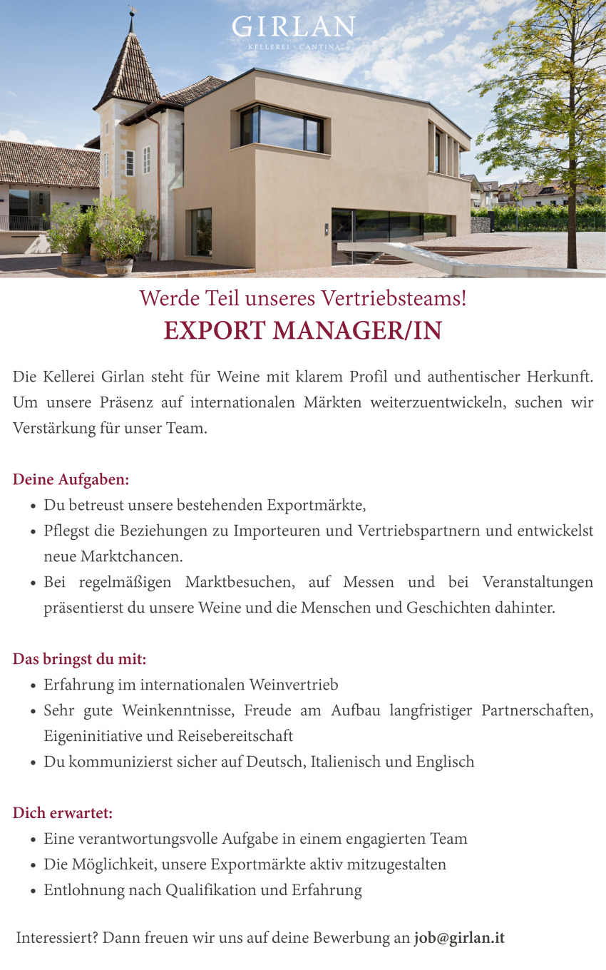 Export Manager (m/w/d)