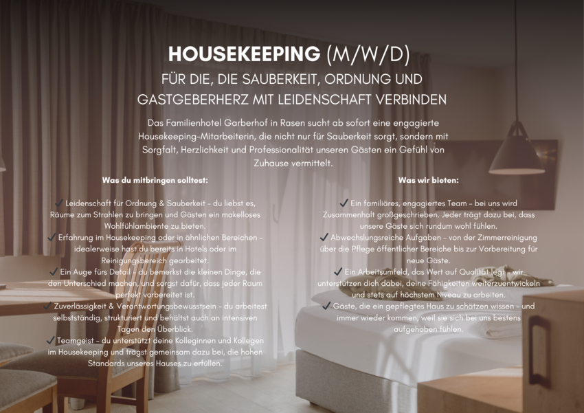 Housekeeping (m/w/d)