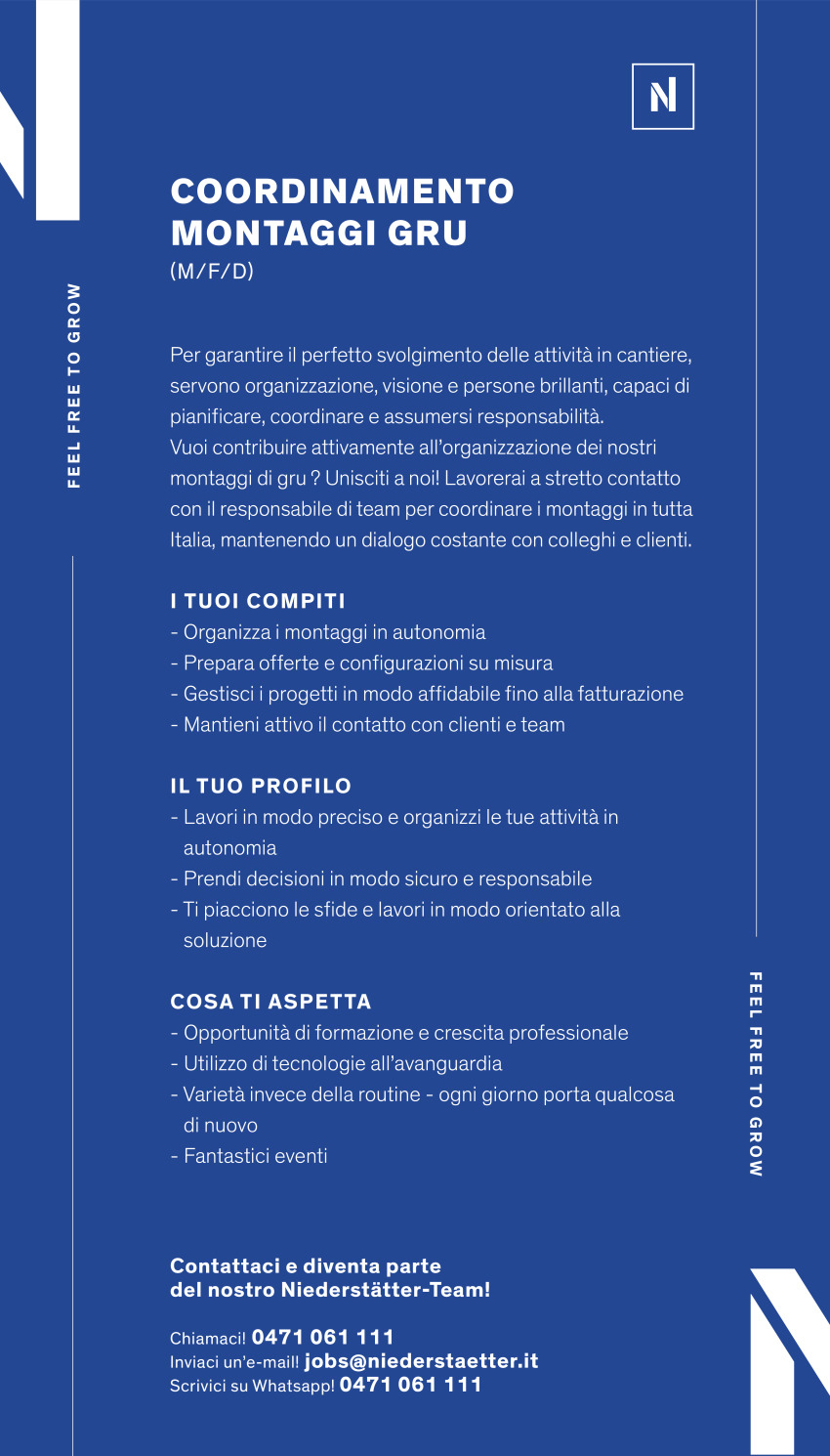 Coordinamento Montaggi Gru (f/m/d)