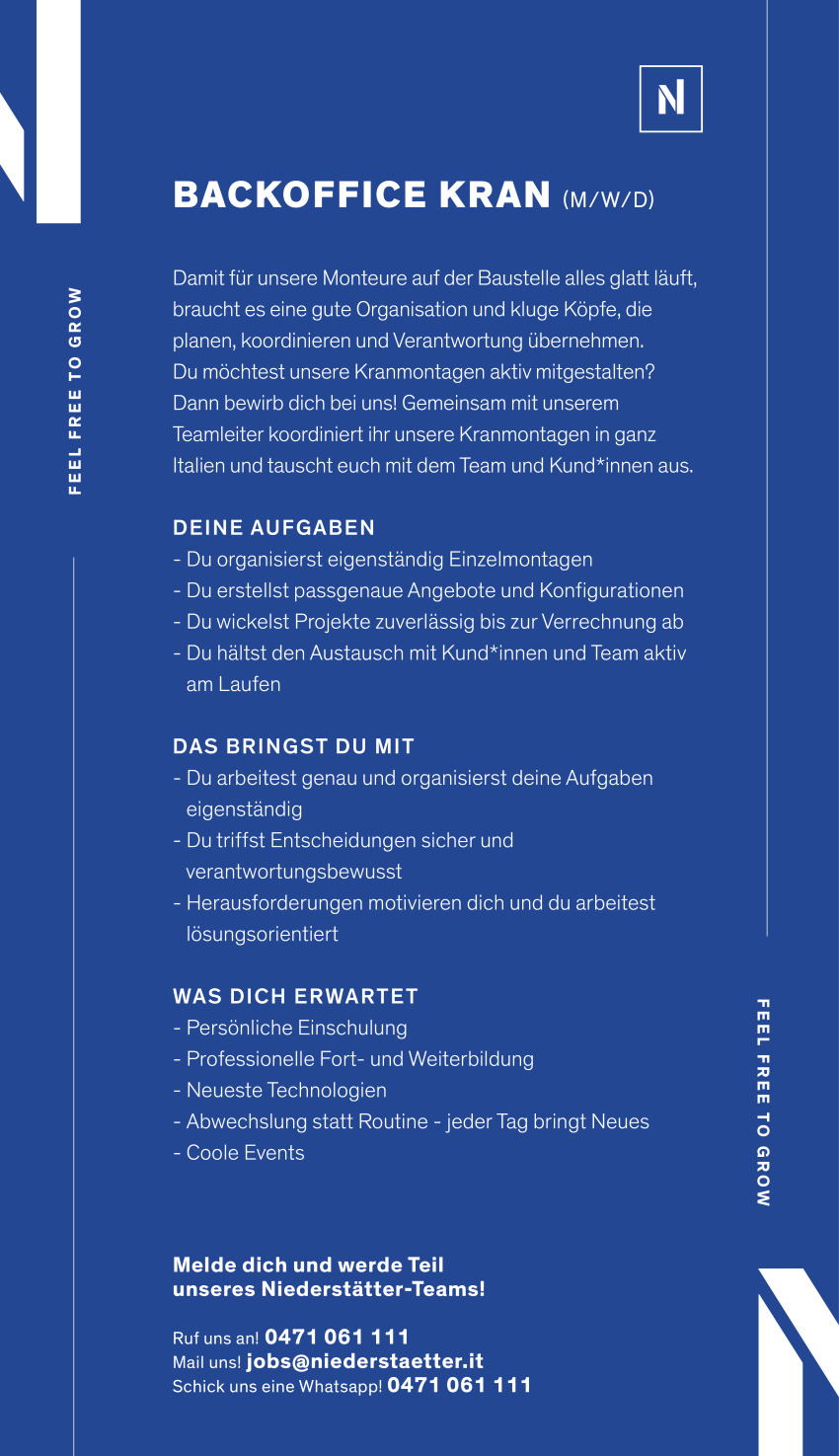 Backoffice Kran (m/w/d)