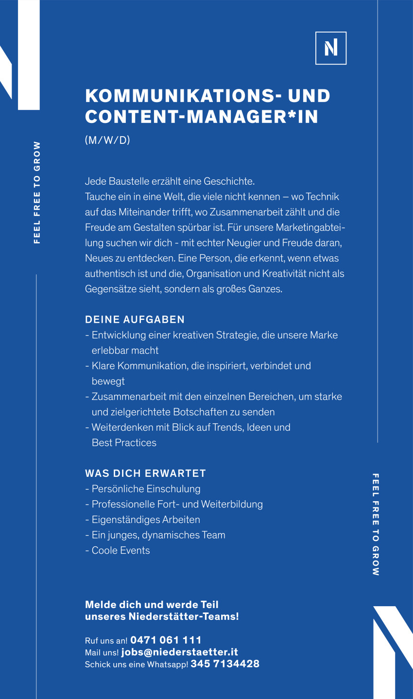 Kommunikations- und Content-Manager/in (m/w/d)