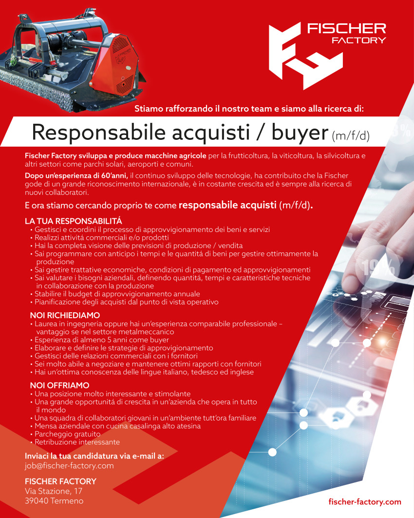 Responsabile acquisti (m/f/d)