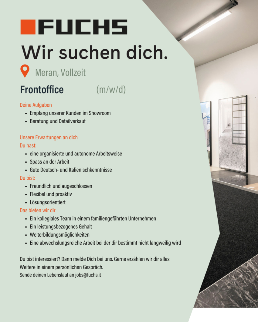 Mitarbeiter (m/w/d) Frontoffice