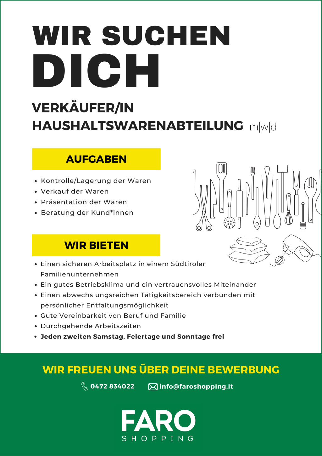Verkäufer/in Haushaltswarenabteilung (m/w/d)
