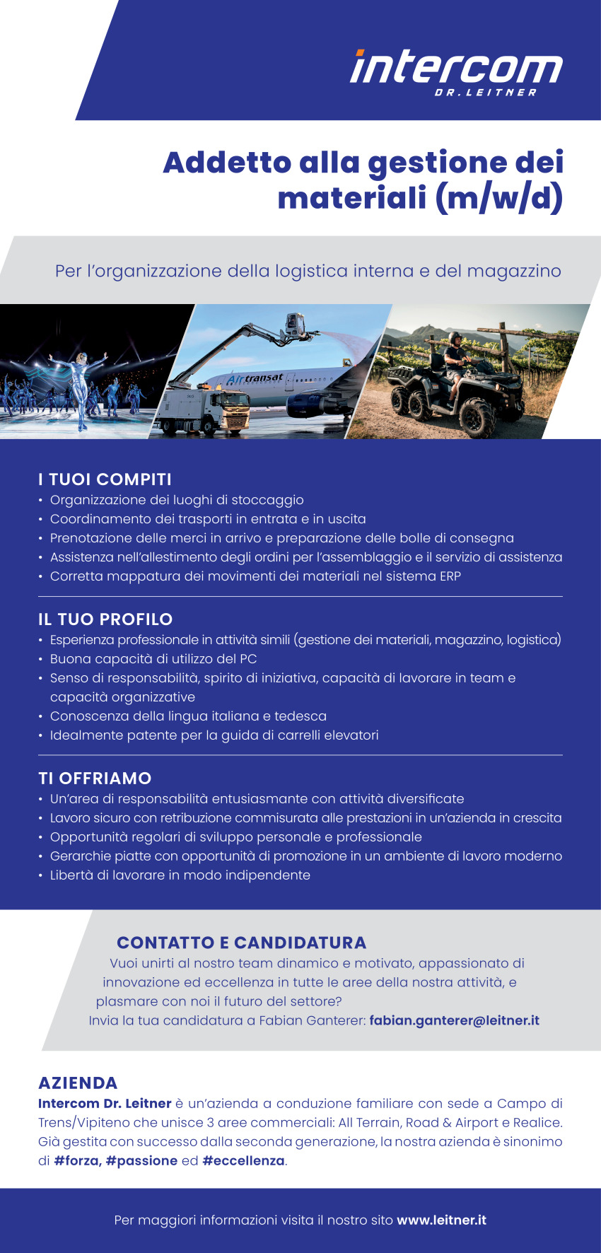 Addetto alla gestione dei materiali (m/f/d)