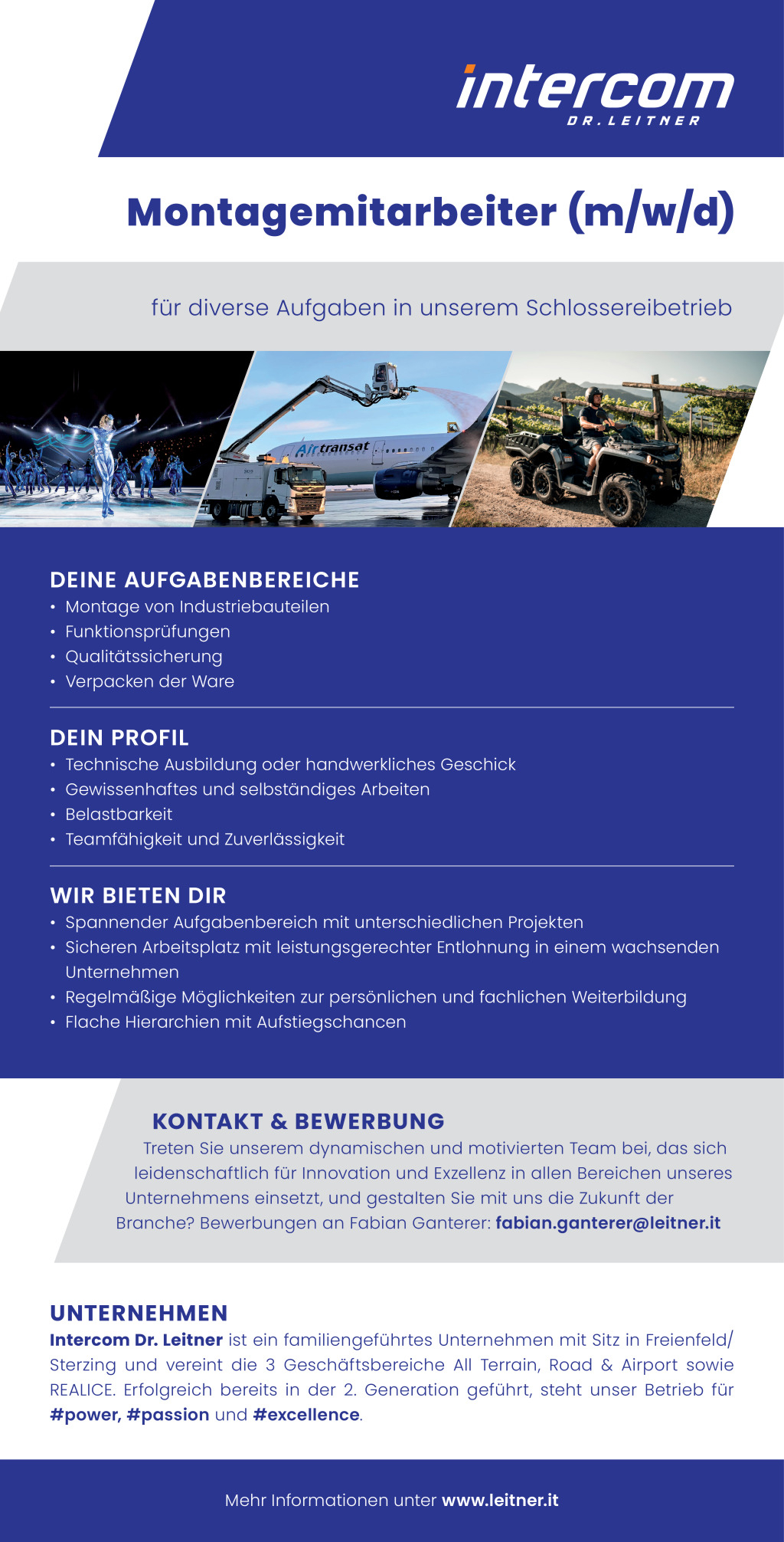 Montagemitarbeiter (m/w/d) in unserem Schlossereibetrieb