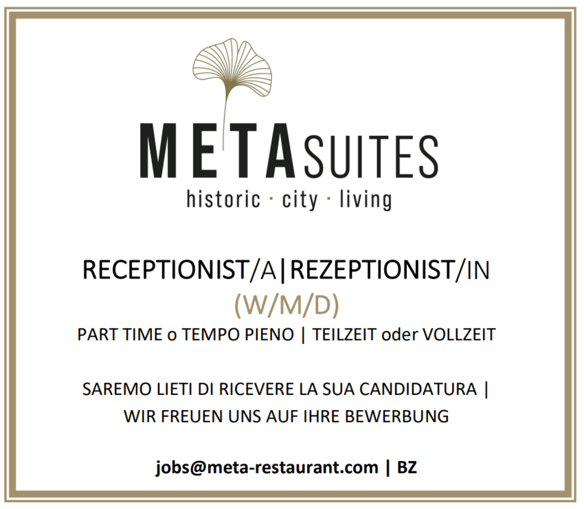 Receptionist / Rezeptionist/in