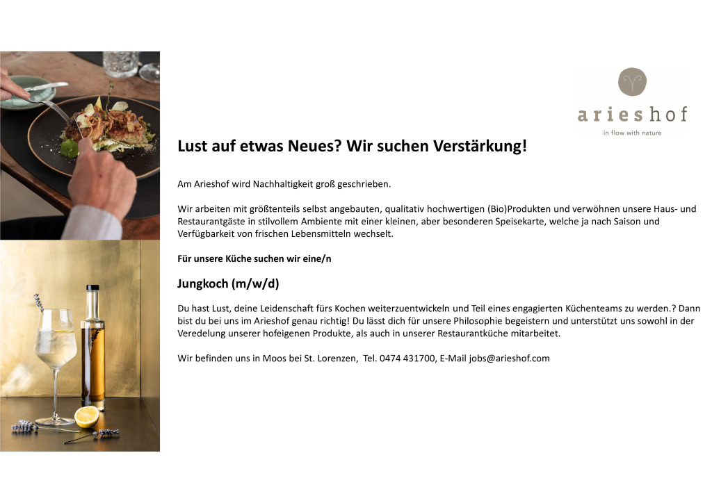 Lehrling für die Küche (m/w/d)