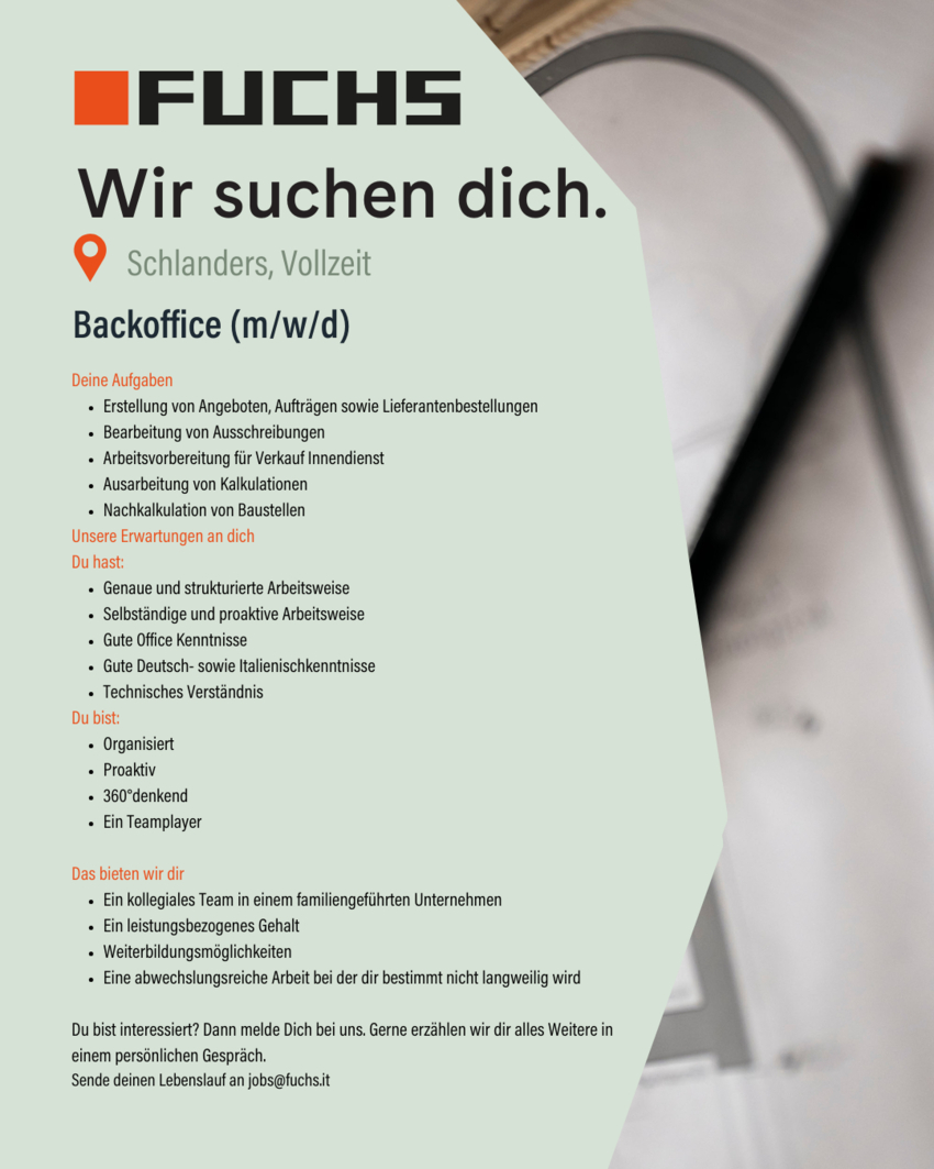 Backoffice (m/w/d)