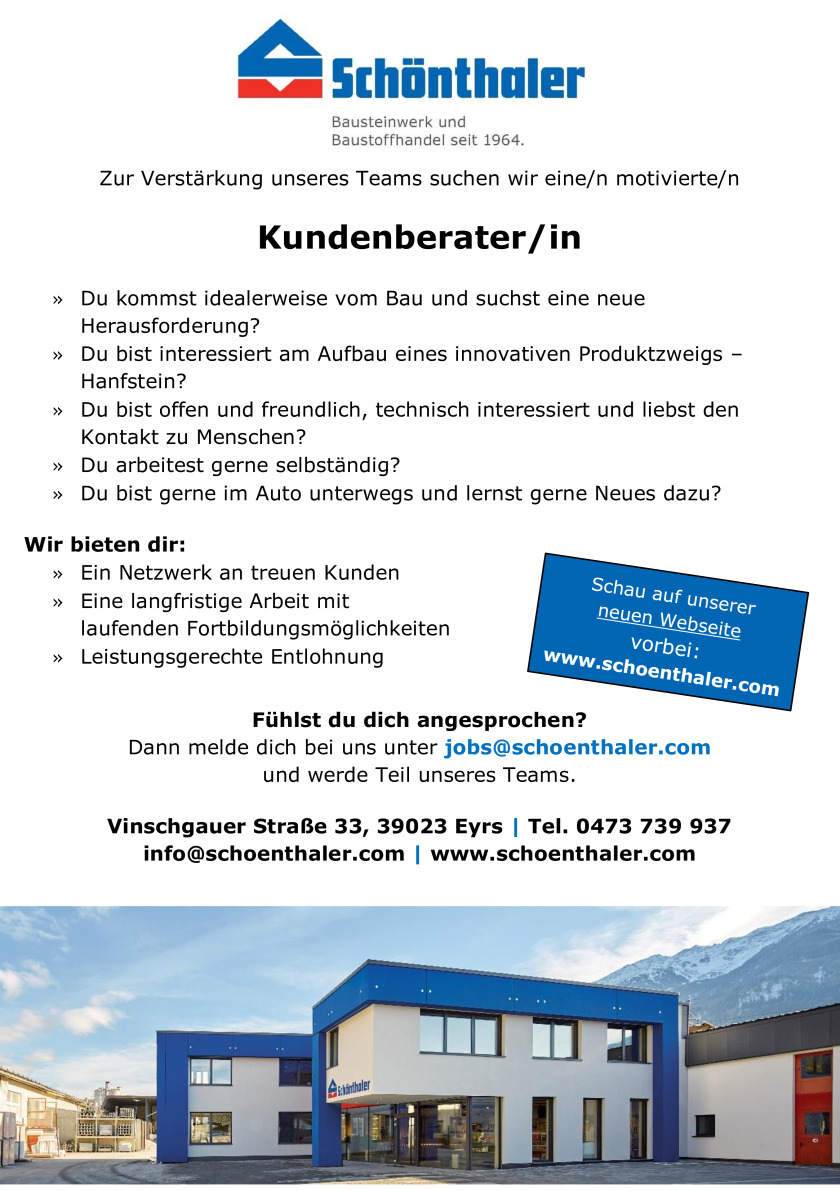 Kundenberater/in