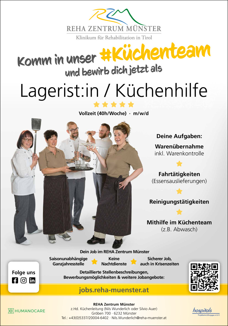 Lagerist:in / Küchenhilfe (m/w/d)