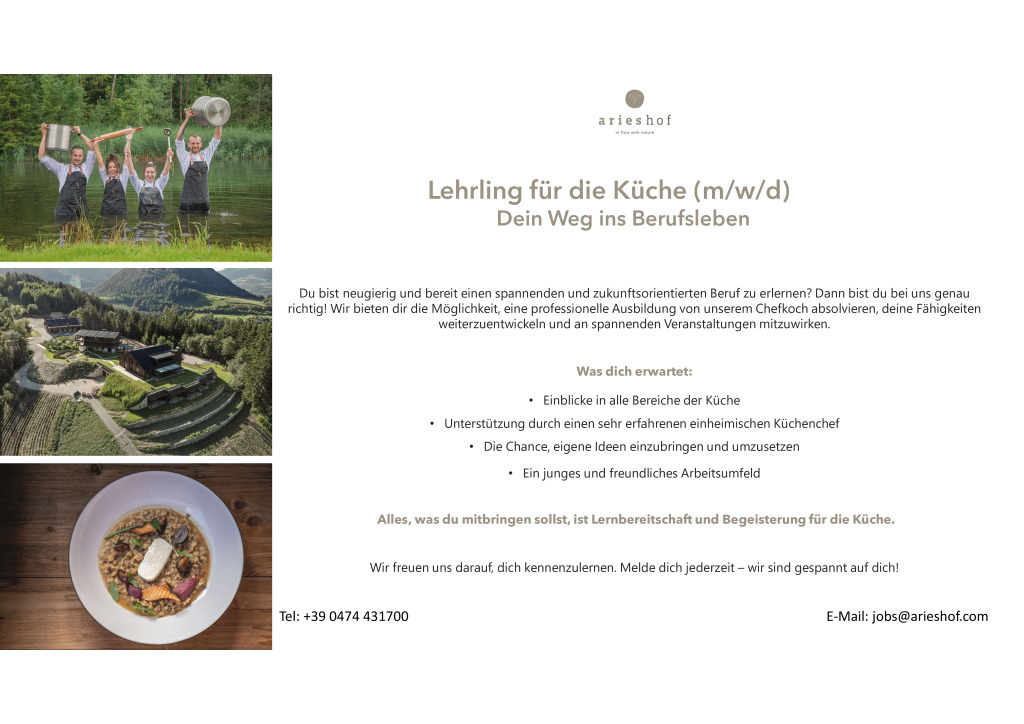 Lehrling für die Küche (m/w/d)