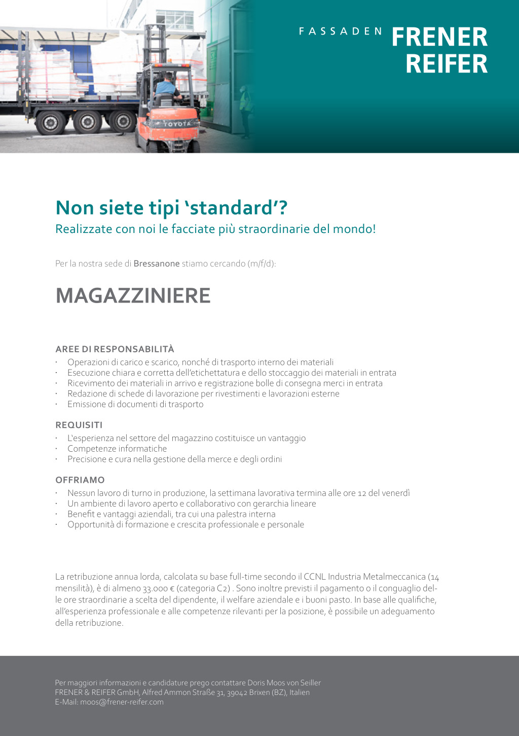 Magazziniere (m/f/d)