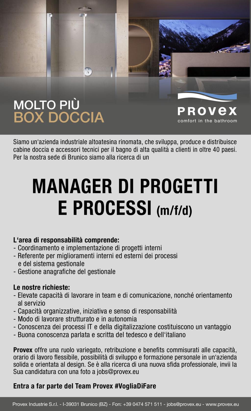 Manager di progetti e processi (m/f/d)